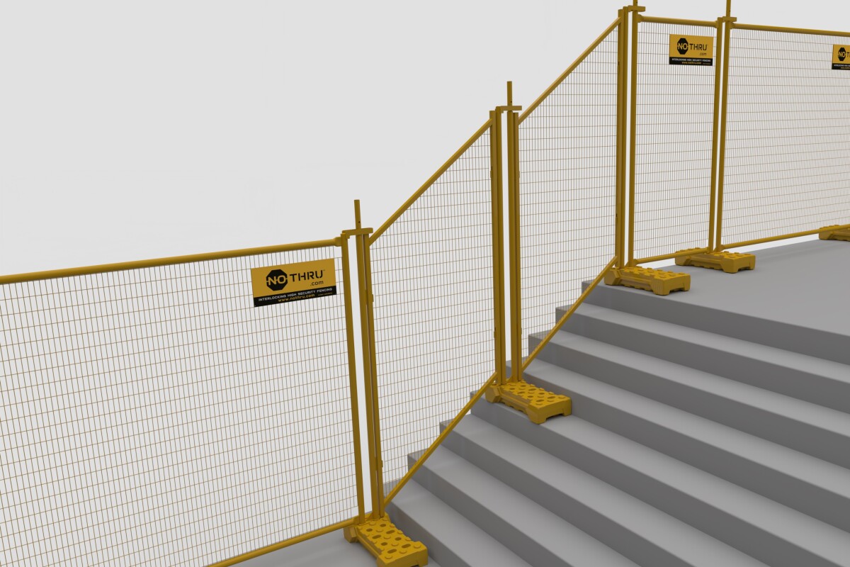 No Thru™ Temporary Fence Footing 3D Rendering